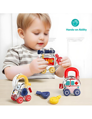 Kits de Ciencia Montessori para Bebés - Juguetes de Coche con Llave