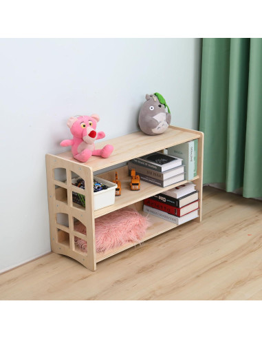 Estante Montessori FDHUIJIA 3 Niveles Madera para Juguetes