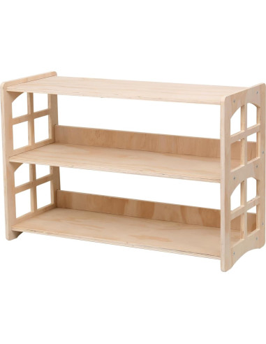 Estante Montessori FDHUIJIA 3 Niveles Madera para Juguetes