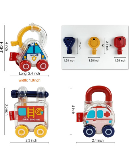 Kits de Ciencia Montessori para Bebés - Juguetes de Coche con Llave