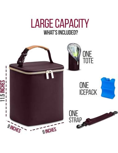 Bolsa Enfriadora PRAMIA para Leche Materna, Impermeable, 9 Botellas