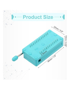 Zócalo de Prueba ZIF Universal MECCANIXITY 6 Pcs 24 Pines 2.54mm 2
