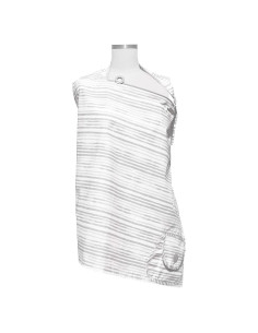 Cubierta de Lactancia Boppy Algodón Rayas Grises Ajustable