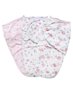 Saco de Dormir Swaddle PHF 100% Algodón Floral 3 Piezas