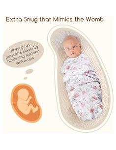 Saco de Dormir Swaddle PHF 100% Algodón Floral 3 Piezas 2