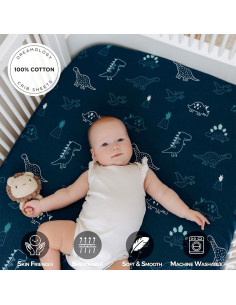 Sábanas de Cuna Estándar Dreamology 100% Algodón 2 Piezas 2