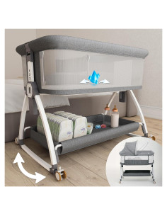 Cuna de Lado Earth&ME para Bebés - Co-Sueño Seguro, Ajustable