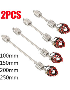 Interruptor de Flotador Doble Bola Acero Inoxidable 2 Pcs 100mm 2