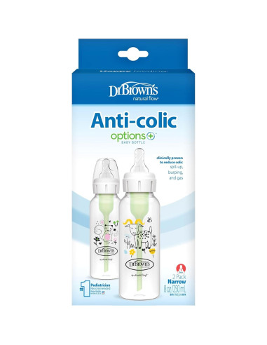 Biberón Estrecho Anti-Cólico Dr. Brown's 250 mL 2-Pack