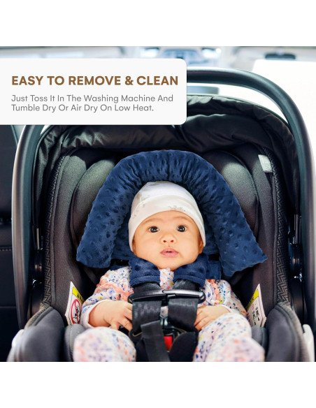 Soporte para Cabeza de Silla de Auto Bebé Comportamiento Infantil Azul