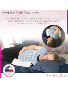 Cojines en forma de cuña para embarazo - Cojín para dormir de lado 2