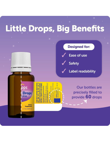 Gotas para Dormir Bebés Ddrops - Orgánicas 60 Unidades