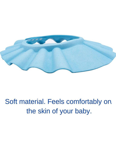 Gorro de baño para bebé Porgeel azul, protección ducha 30 cm