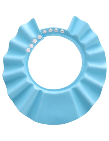Gorro de baño para bebé Porgeel azul, protección ducha 30 cm