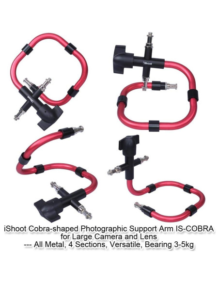 Soporte Fotográfico Articulado iShoot IS-COBRA 3-5kg Aluminio