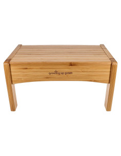 Escalera de baño de bambú Ginsey para niños antideslizante