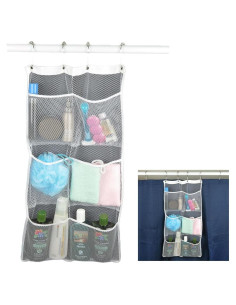 Caddy de Ducha Colgante Evelots - Juego de 2 - 6 Bolsillos
