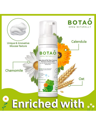 Champú y Gel de Baño Natural BOTAO 99% Ingredientes Naturales
