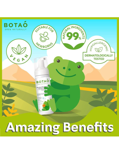 Champú y Gel de Baño Natural BOTAO 99% Ingredientes Naturales