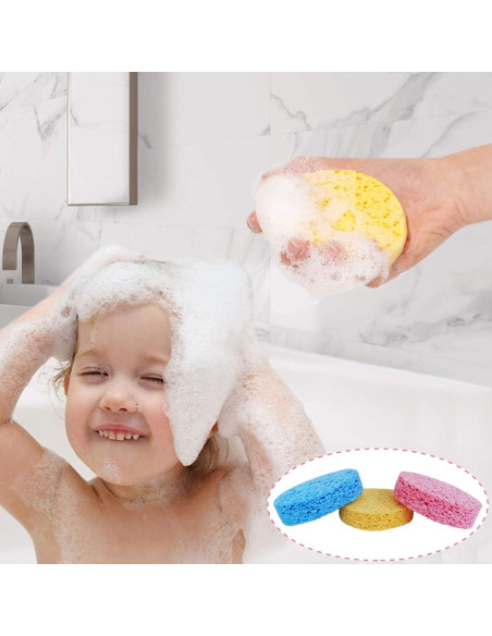 Esponja de Baño Natural Sevi Baby para Bebés - Biodegradable, Suave y Absorbente