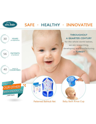 Esponja de Baño Natural Sevi Baby para Bebés - Biodegradable, Suave y Absorbente