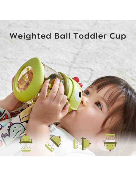 Taza de Sorbete Antiderrame bc babycare 300ml Verde para Bebés