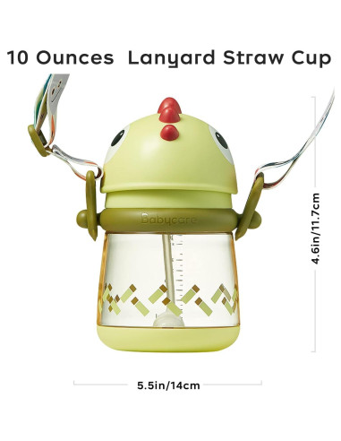 Taza de Sorbete Antiderrame bc babycare 300ml Verde para Bebés