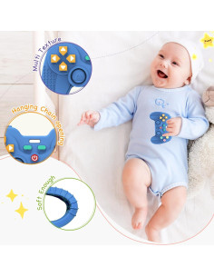 Mordedor Remoto de Silicona Hooku para Bebés 0-12 Meses 2