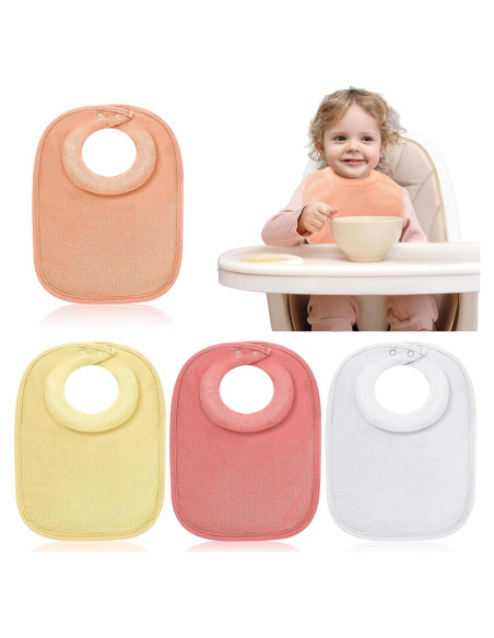4 Baberos Acolchados Comfi para Bebés - Absorbentes y Ajustables 4 Baberos Acolchados Comfi para Bebés - Absorbentes y Ajustables