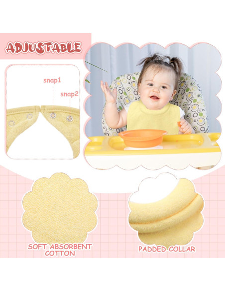 4 Baberos Acolchados Comfi para Bebés - Absorbentes y Ajustables 4 Baberos Acolchados Comfi para Bebés - Absorbentes y Ajustables