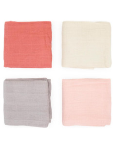 Paquete de 4 Cuadrados de Muselina Algodón Little Unicorn 70x70cm