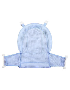 Soporte de Baño Ajustable para Bebé Azul - Malla Antideslizante
