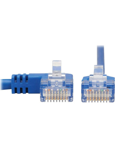 Cable Ethernet Cat6 Tripp Lite 4.57 m Ángulo Izquierdo Azul