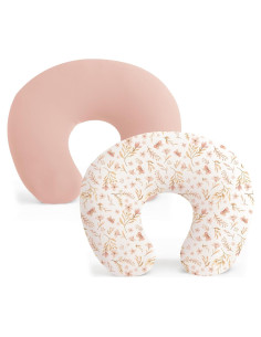 Konssy 2 Fundas de Almohada de Lactancia Elásticas Rosa