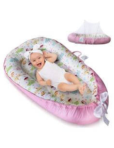 Cuna para Bebés Pierri con Red Desmontable - Algodón Suave 53x84cm