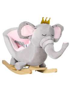 Silla Balancín Elefante Qaba con Sonido y Cinturón Seguridad
