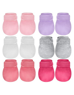 Manoplas Ajustables para Bebés Newcotte - 6 Pares de Algodón