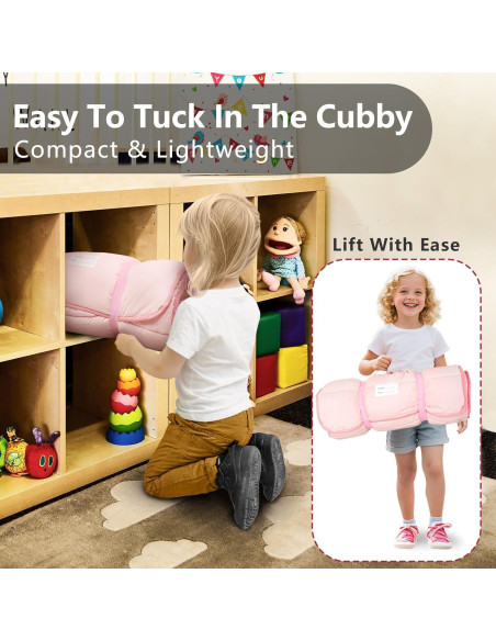 Colchoneta Ligera PRIMLECT para Niños 129.5x55.9cm con Almohada