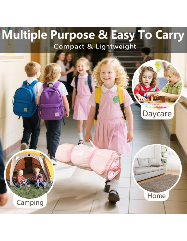 Colchoneta Ligera PRIMLECT para Niños 129.5x55.9cm con Almohada