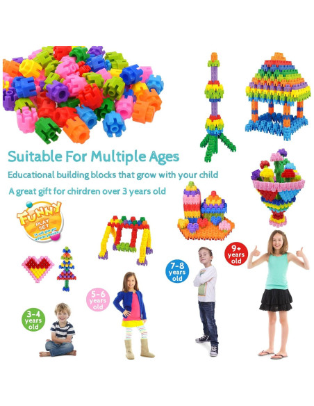 Juego de Aprendizaje KASHIAOTE 300 Pcs Construcción STEM 3+