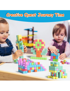 Bloques Magnéticos Apluses 72 Piezas para Niños 3 a 8 Años 2