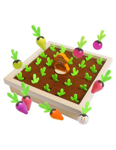 Juego Educativo de Madera Skrtuan - Cosecha de Zanahorias 23.5cm