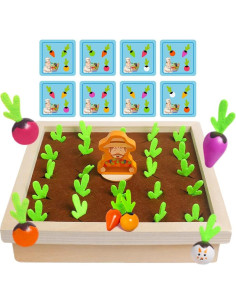 Juego Educativo de Madera Skrtuan - Cosecha de Zanahorias 23.5cm 2