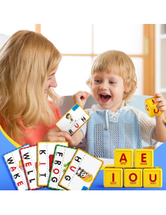 Juego de Emparejamiento de Letras Montessori HOPEEYE Rosa Grande 2