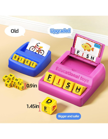 Juego de Emparejamiento de Letras Montessori HOPEEYE Rosa Grande Juego de Emparejamiento de Letras Montessori HOPEEYE Rosa Grande