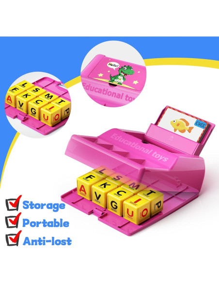 Juego de Emparejamiento de Letras Montessori HOPEEYE Rosa Grande Juego de Emparejamiento de Letras Montessori HOPEEYE Rosa Grande