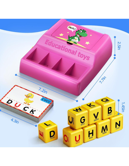 Juego de Emparejamiento de Letras Montessori HOPEEYE Rosa Grande Juego de Emparejamiento de Letras Montessori HOPEEYE Rosa Grande