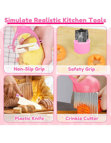 Juego de cocina Montessori OLRMA 19 piezas para niños