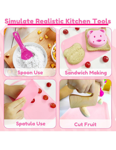 Juego de cocina Montessori OLRMA 19 piezas para niños