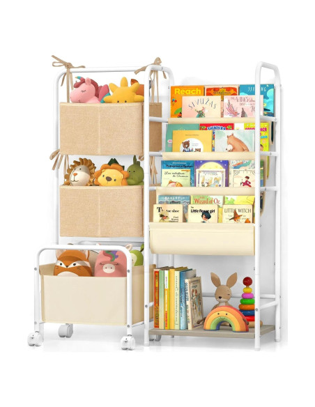 Estantería Montessori Ekero 4 Niveles para Libros y Juguetes